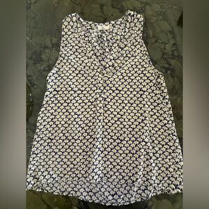 Joie Silk Sleeveless Blouse Elephant Print L